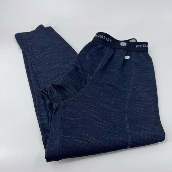 Sleek Black /Blue Boxer Brief long John / pajama pants with Contoured Pouch - Picture 2 of 9